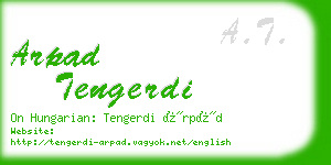 arpad tengerdi business card